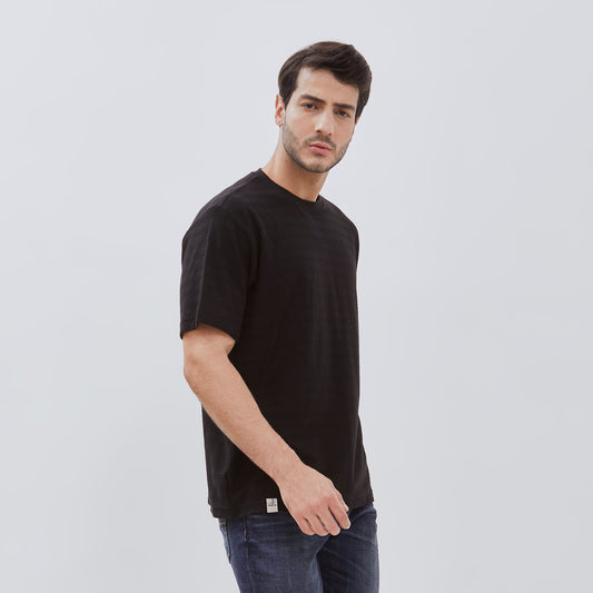 Osella Josie Relaxed Fit Short Sleeve T-shirt With Fancy Striped Fabric