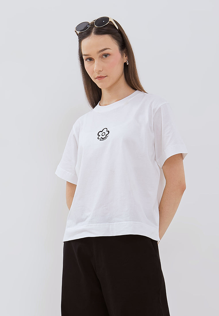Osella Floral Embroidered  T-Shirt
