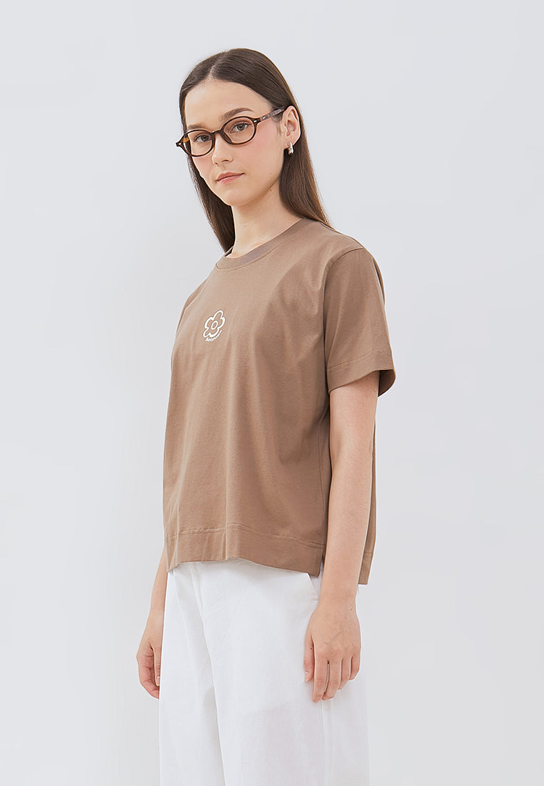 Osella Floral Embroidered  T-Shirt