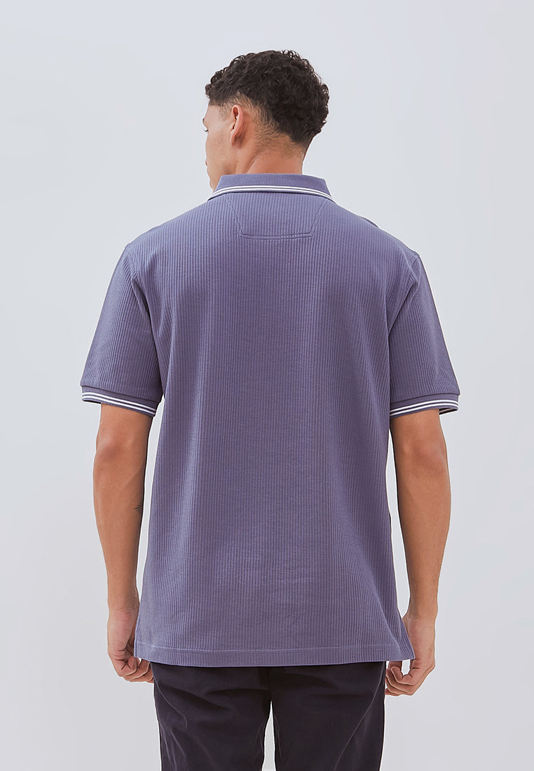 Osella Carlos Vertical Rib Textured Polo Shirt