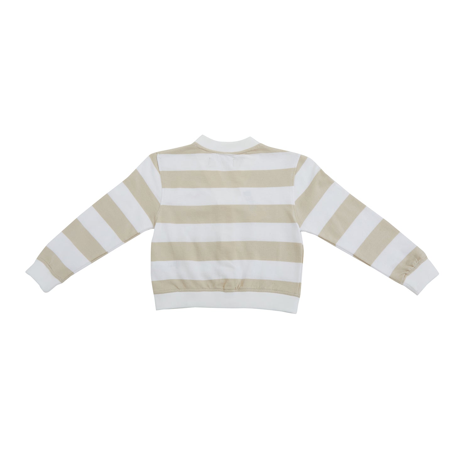 OSELLA STRIPE CARDIGAN IN BEIGE AND WHITE 2361500538