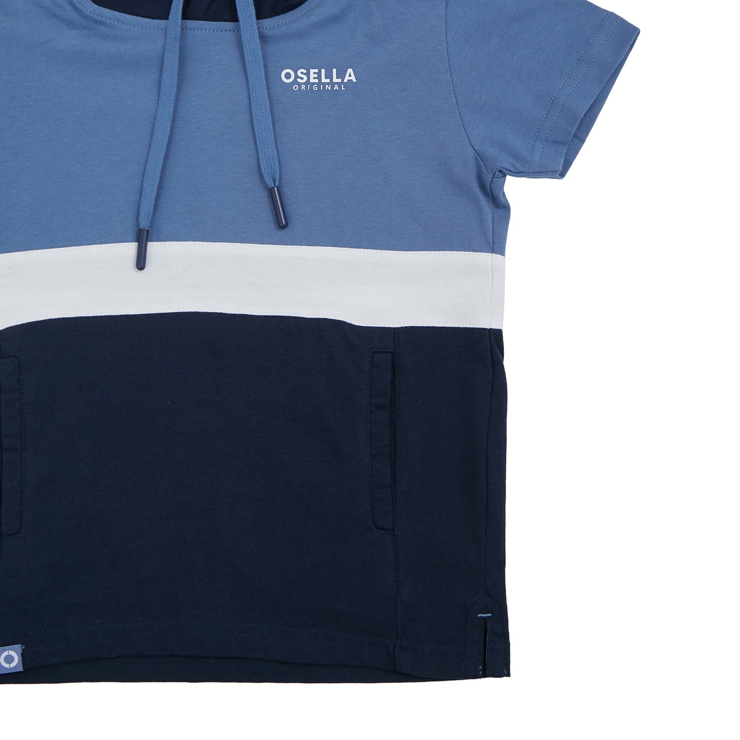 OSELLA COLOR COMBINATION SHORT SLEEVE HOODED T-SHIRT 227A5001