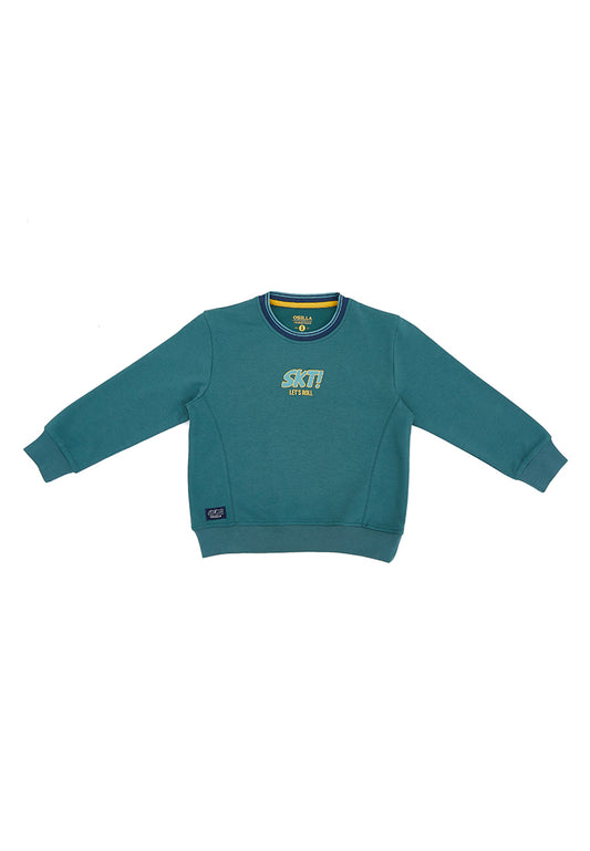 Osella SKT Reguler Fit Sweatshirt With Stripe Collor In Green