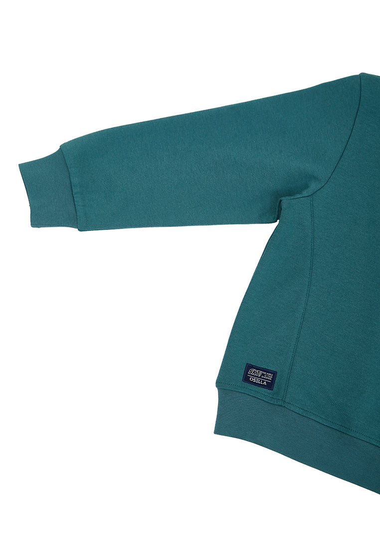 Osella SKT Reguler Fit Sweatshirt With Stripe Collor In Green