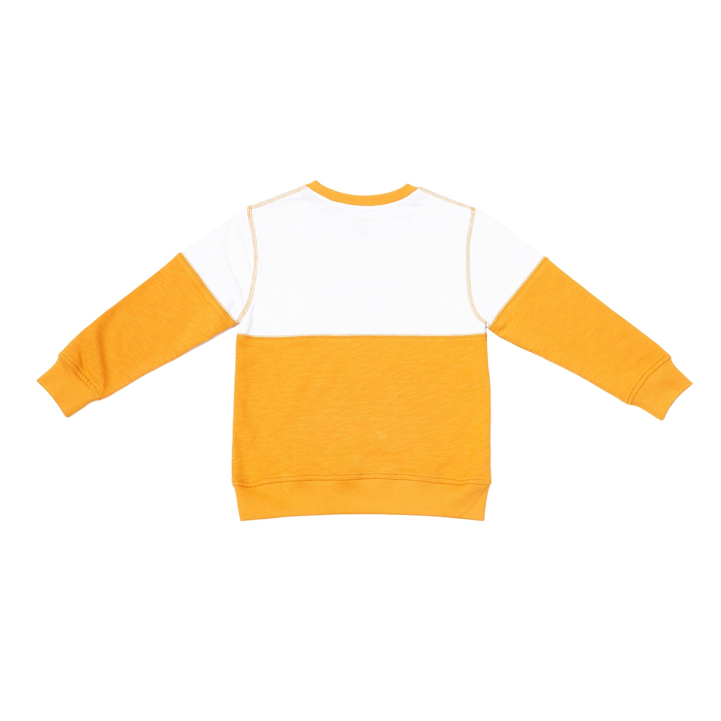 [NEW] Osella Cut And Sewn Sweatshirt In Mustard And White 2212500103