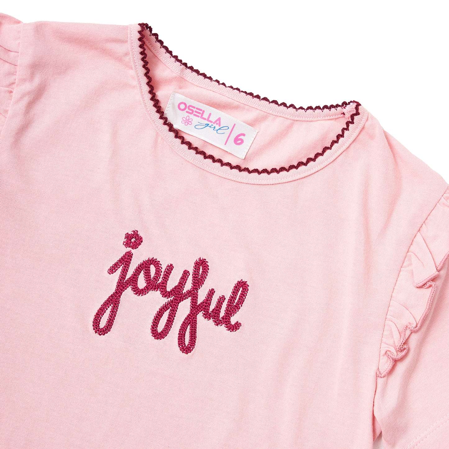 Osella Joyful Embroidery T-Shirt In Pink 23715001