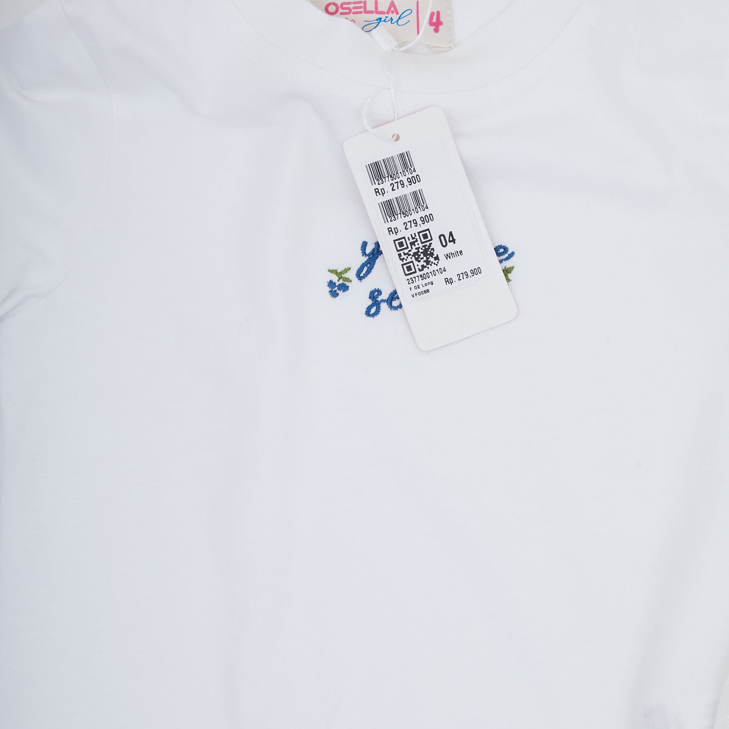 OSELLA LONG SLEEVE T-SHIRT WITH EMBROIDERY COMBINATION IN WHITE 2377500101