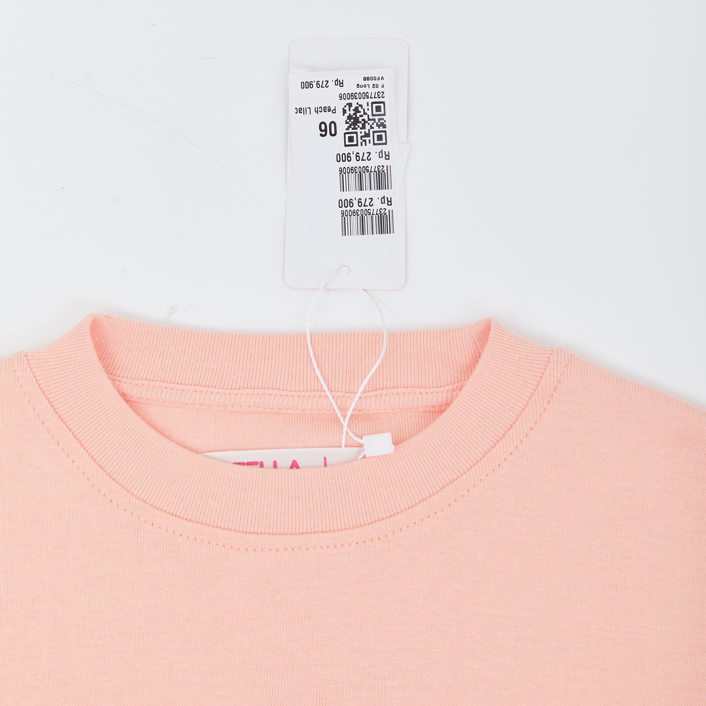 OSELLA LONG SLEEVE MOCK NECK RIB T-SHIRT IN PINK SALMON 2377500390