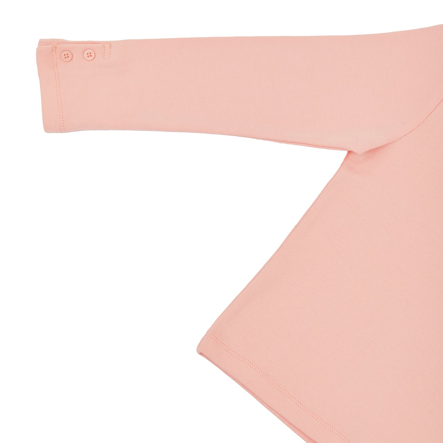 OSELLA LONG SLEEVE MOCK NECK RIB T-SHIRT IN PINK SALMON 2377500390