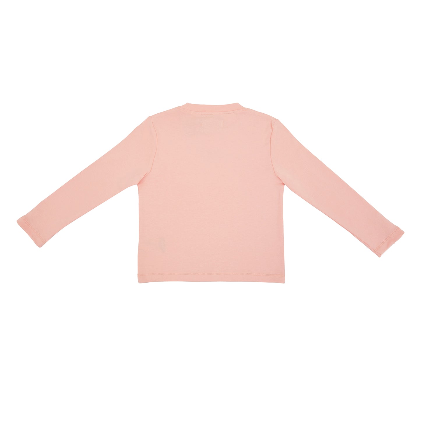 OSELLA LONG SLEEVE MOCK NECK RIB T-SHIRT IN PINK SALMON 2377500390