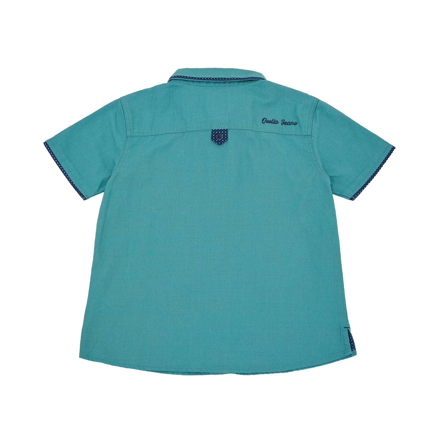 Osella Regular Short Sleeve Collared Shirt With Additional Tie