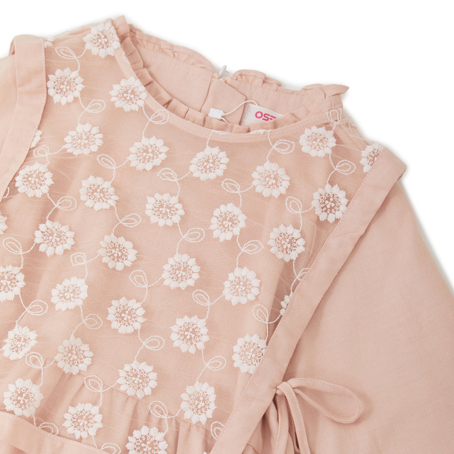 Osella Kids Ruhani Maxi Dress With Additional Tulle Vest In Pink