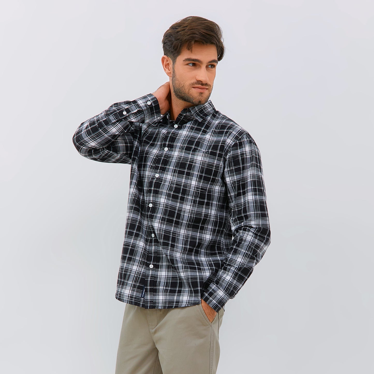 Osella Checkered Shirt In Black And White