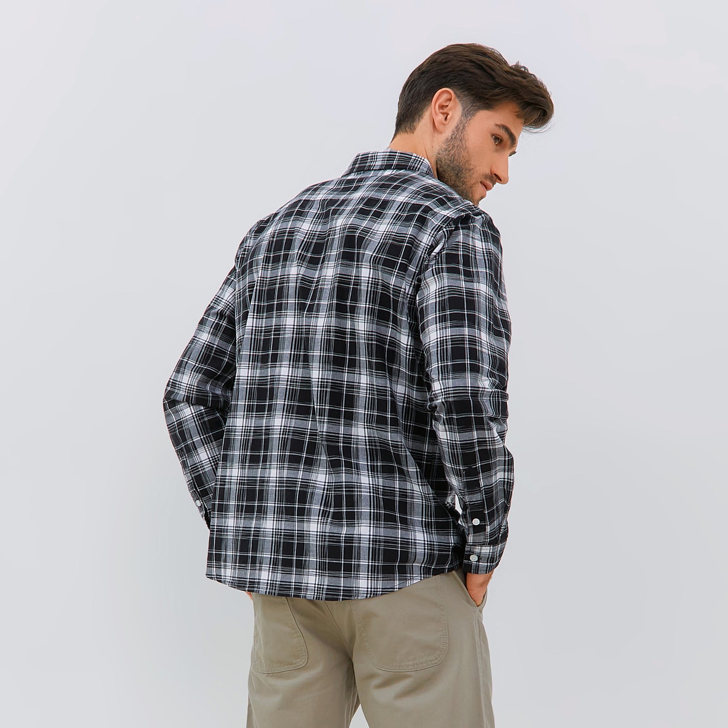 Osella Checkered Shirt In Black And White