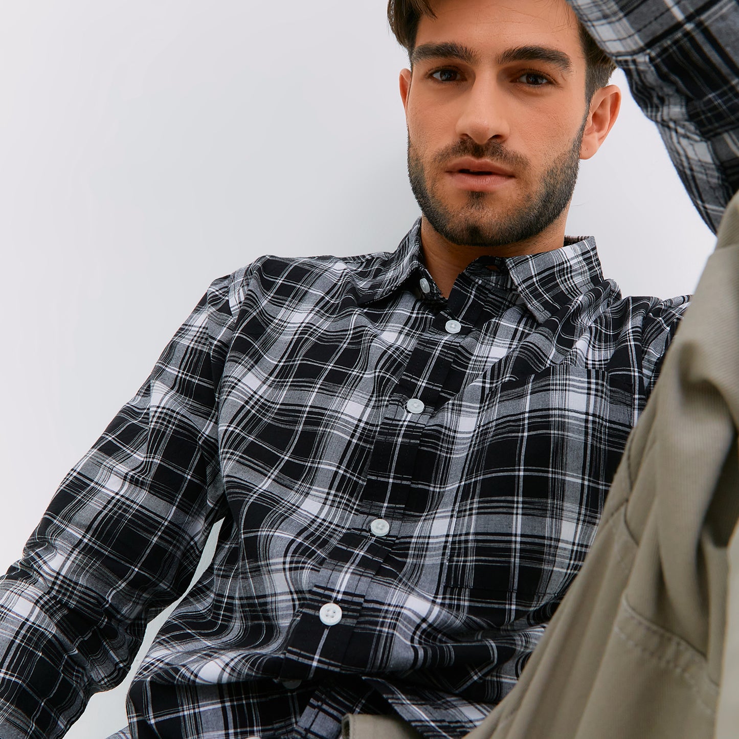 Osella Checkered Shirt In Black And White