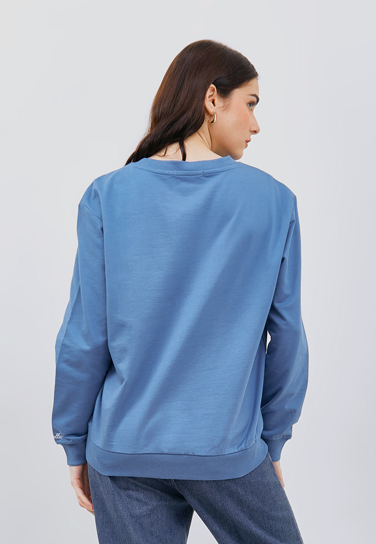 Osella Long Sleeve Cotton Sweatshirt in Seaport