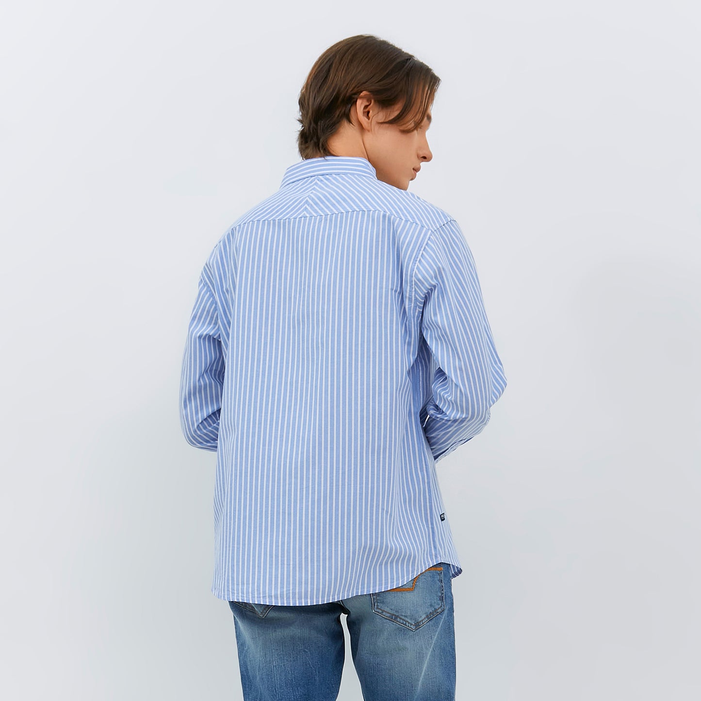 Osella Stripe Shirt In Blue And White