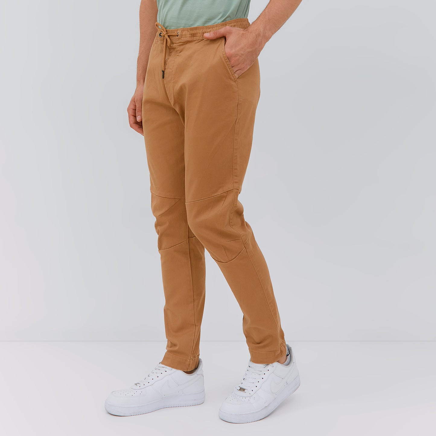 Osella Relaxed Waist Half Jogger Pants With Adjustable Drawstring