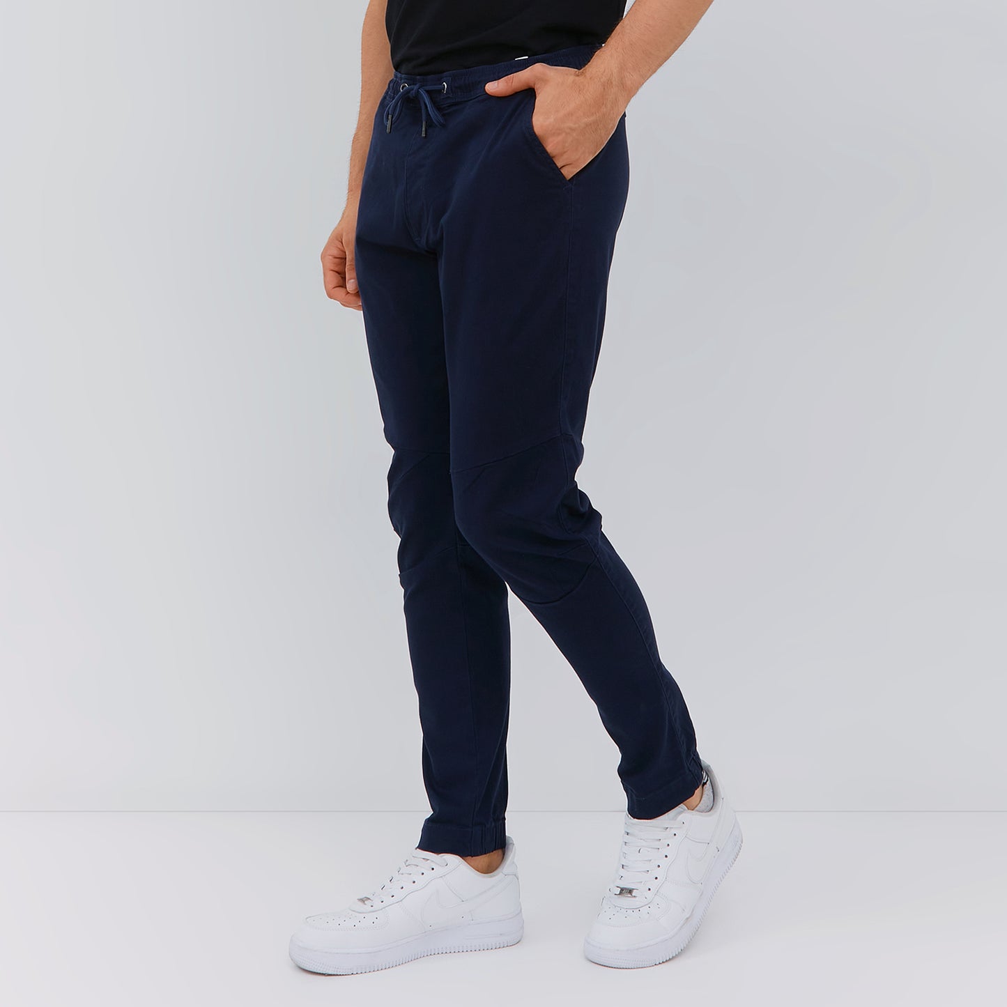 Osella Relaxed Waist Half Jogger Pants With Adjustable Drawstring