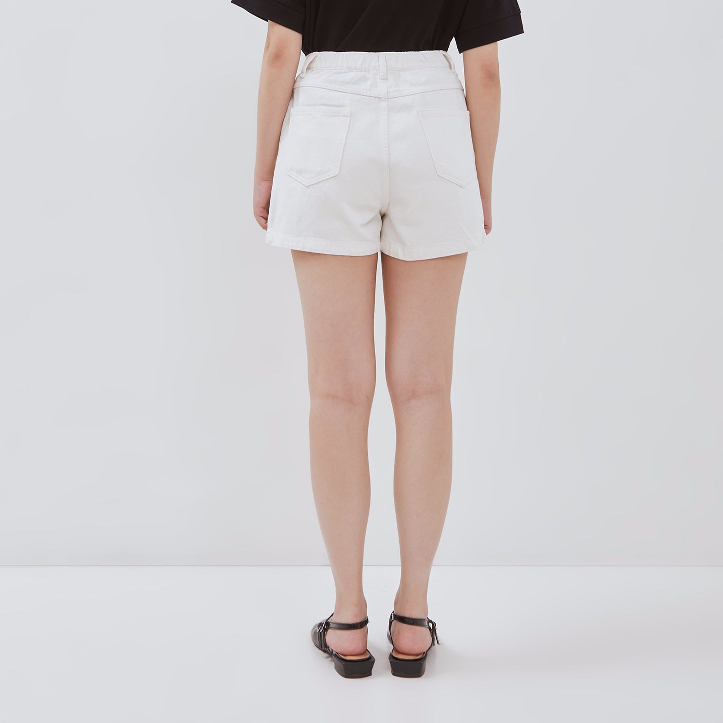 Osella Short Denim White Pants