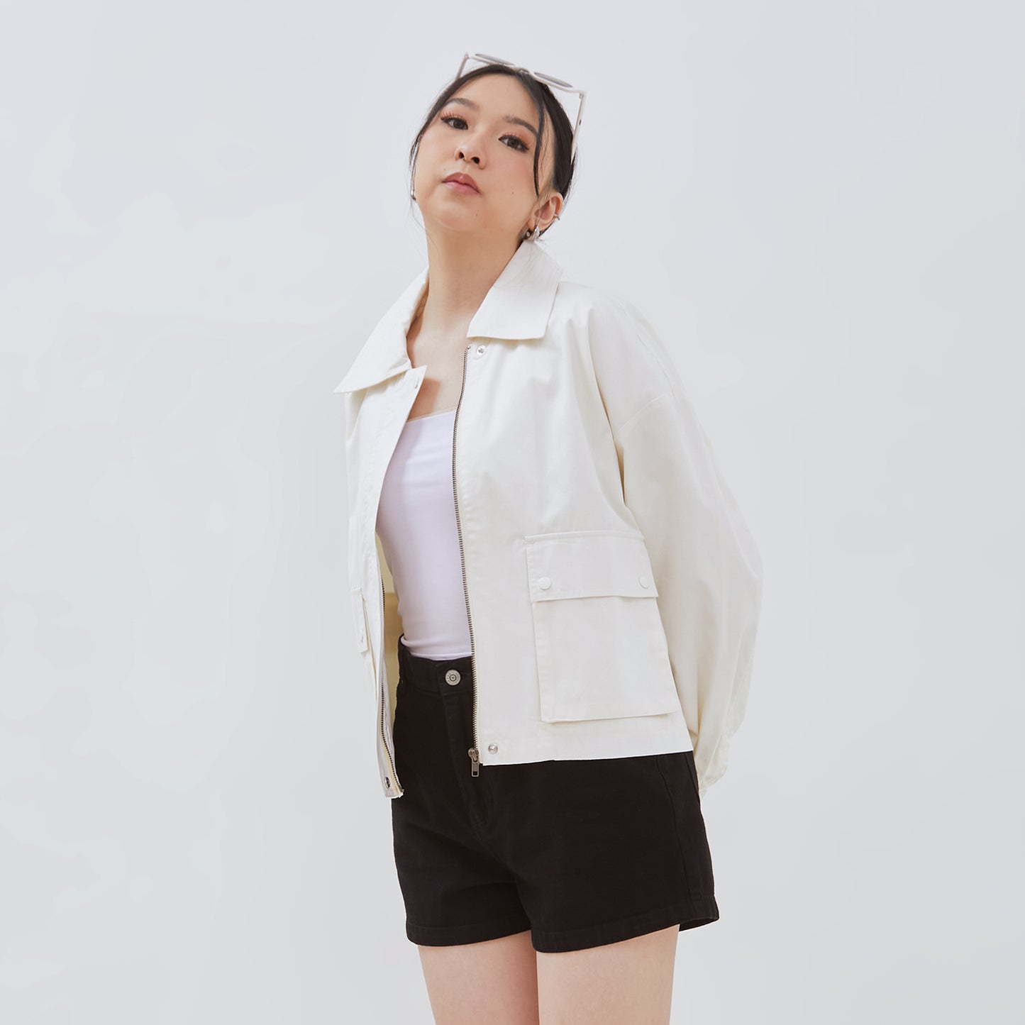 Osella Cargo Jacket In Light Beige