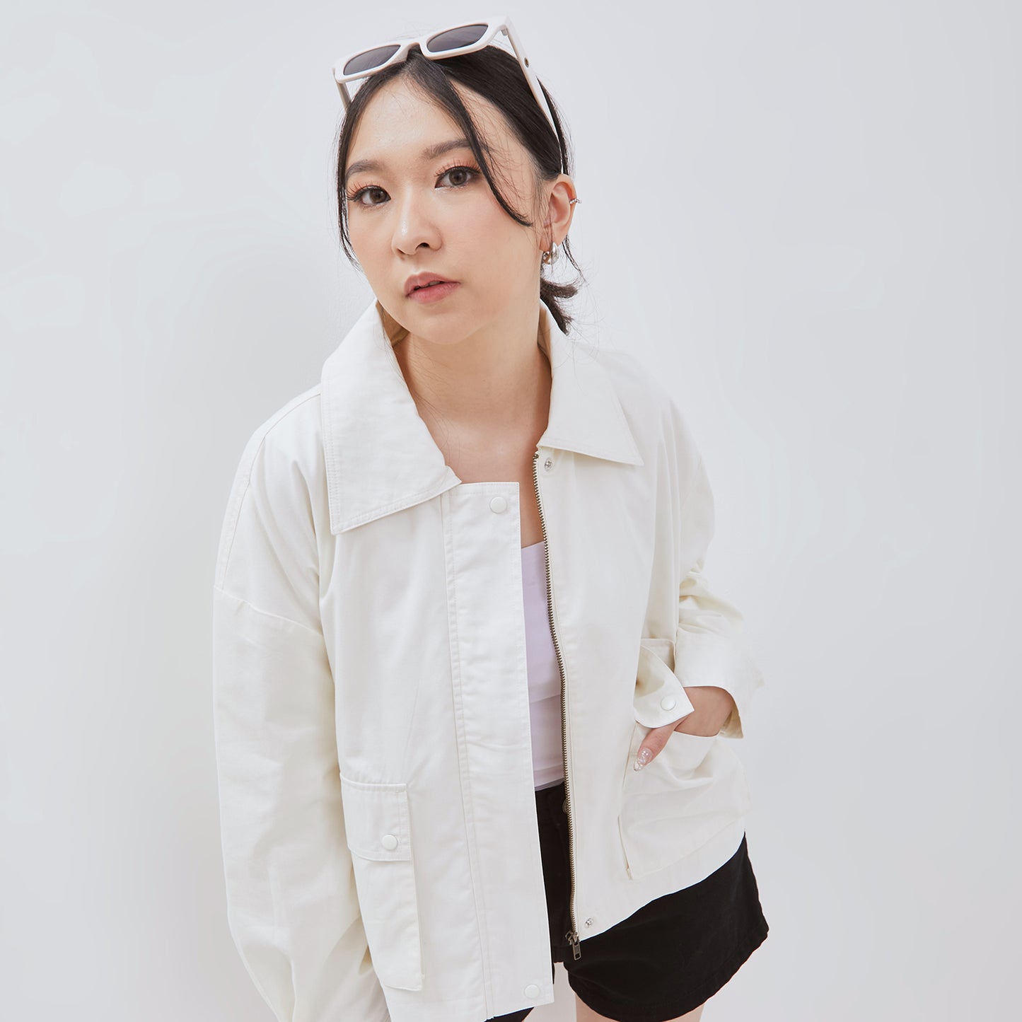 Osella Cargo Jacket In Light Beige