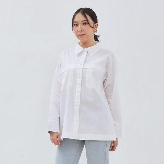 Osella 2 Pocket Long Sleeve Shirt In White