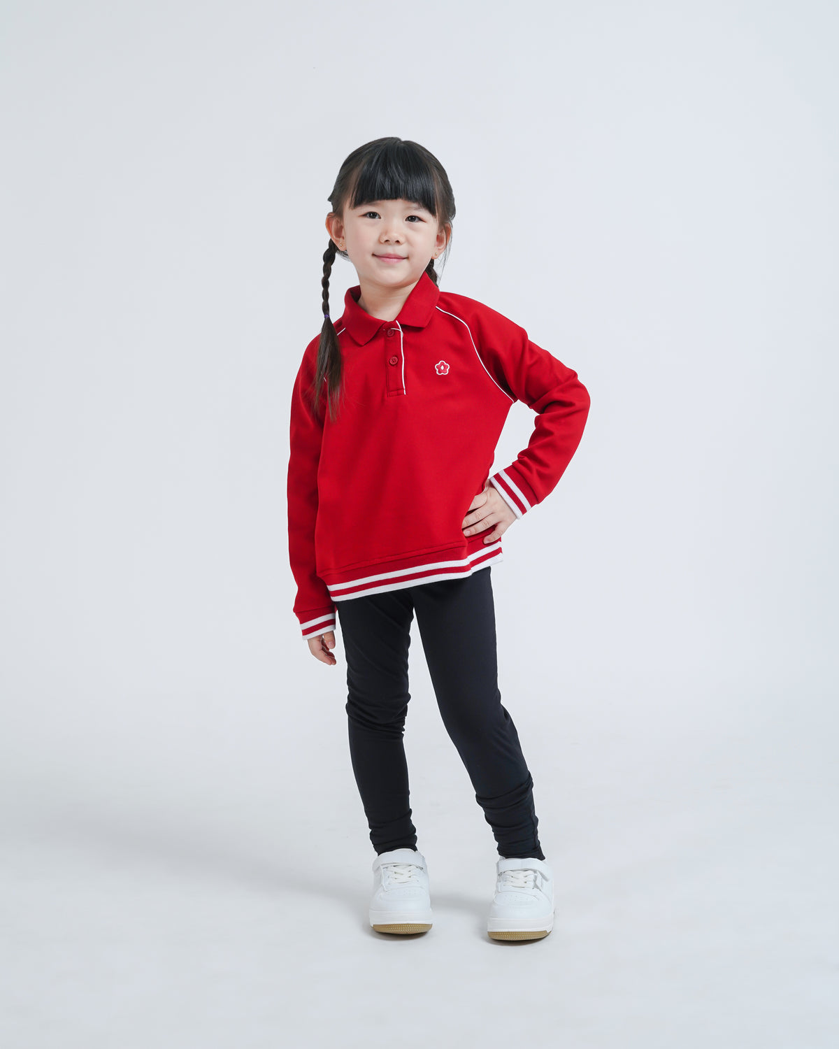 Osella Kids Half Zipped Collar Sweatshirt