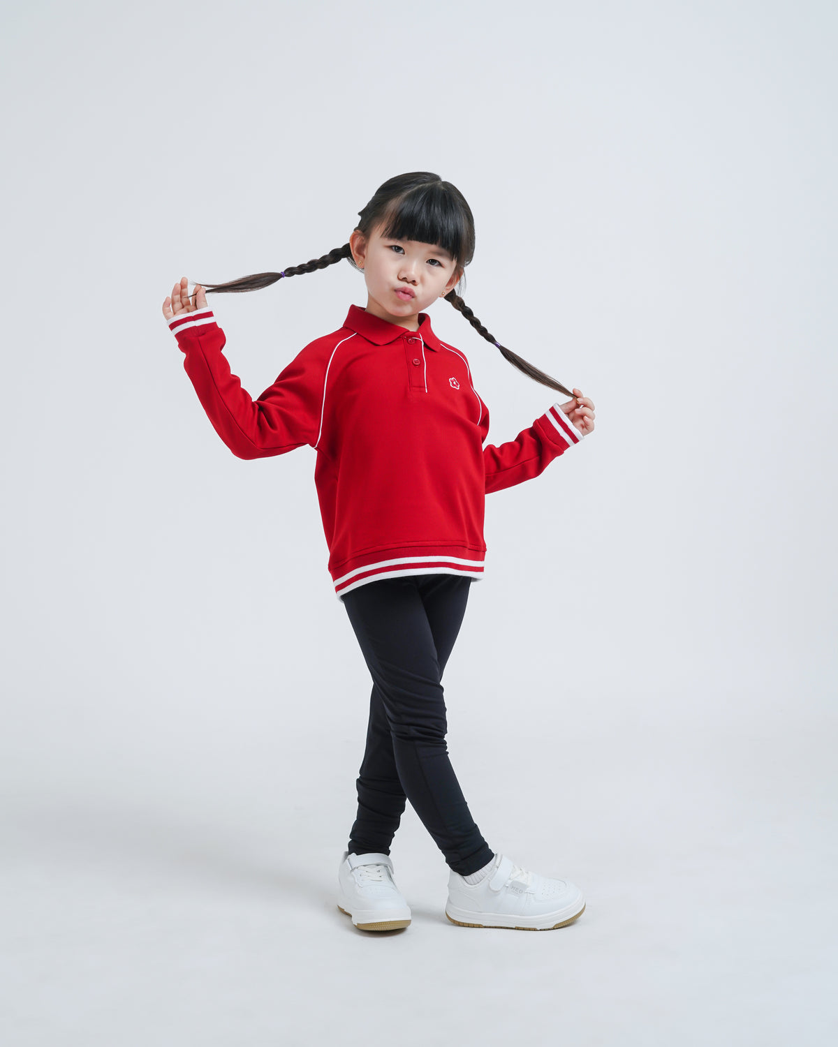 Osella Kids Half Zipped Collar Sweatshirt