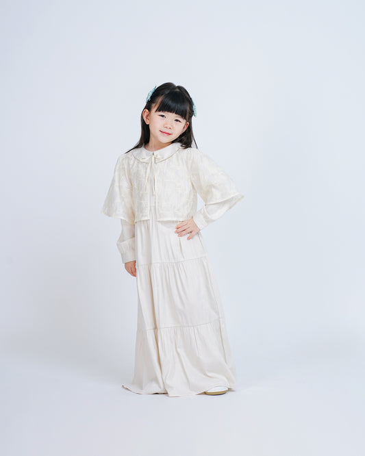 Osella Kids Inara Tiered Maxi Dress In Ivory