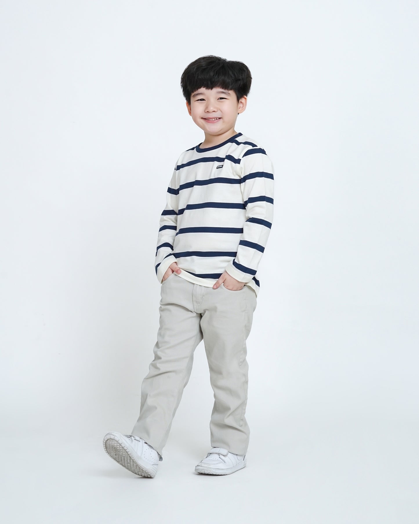 Osella Kids Neru Stripe Pattern Long Sleeve T-Shirt