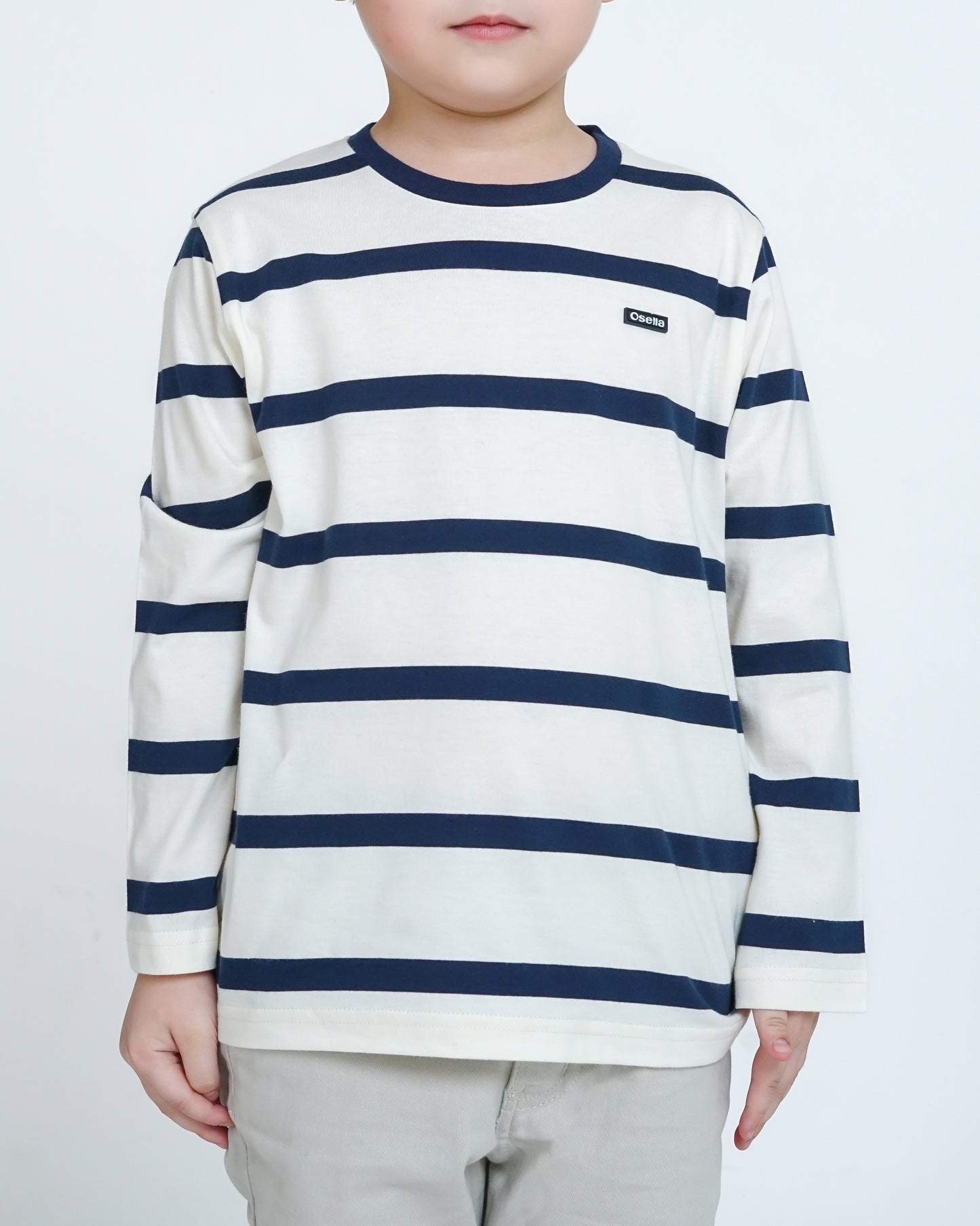 Osella Kids Neru Stripe Pattern Long Sleeve T-Shirt