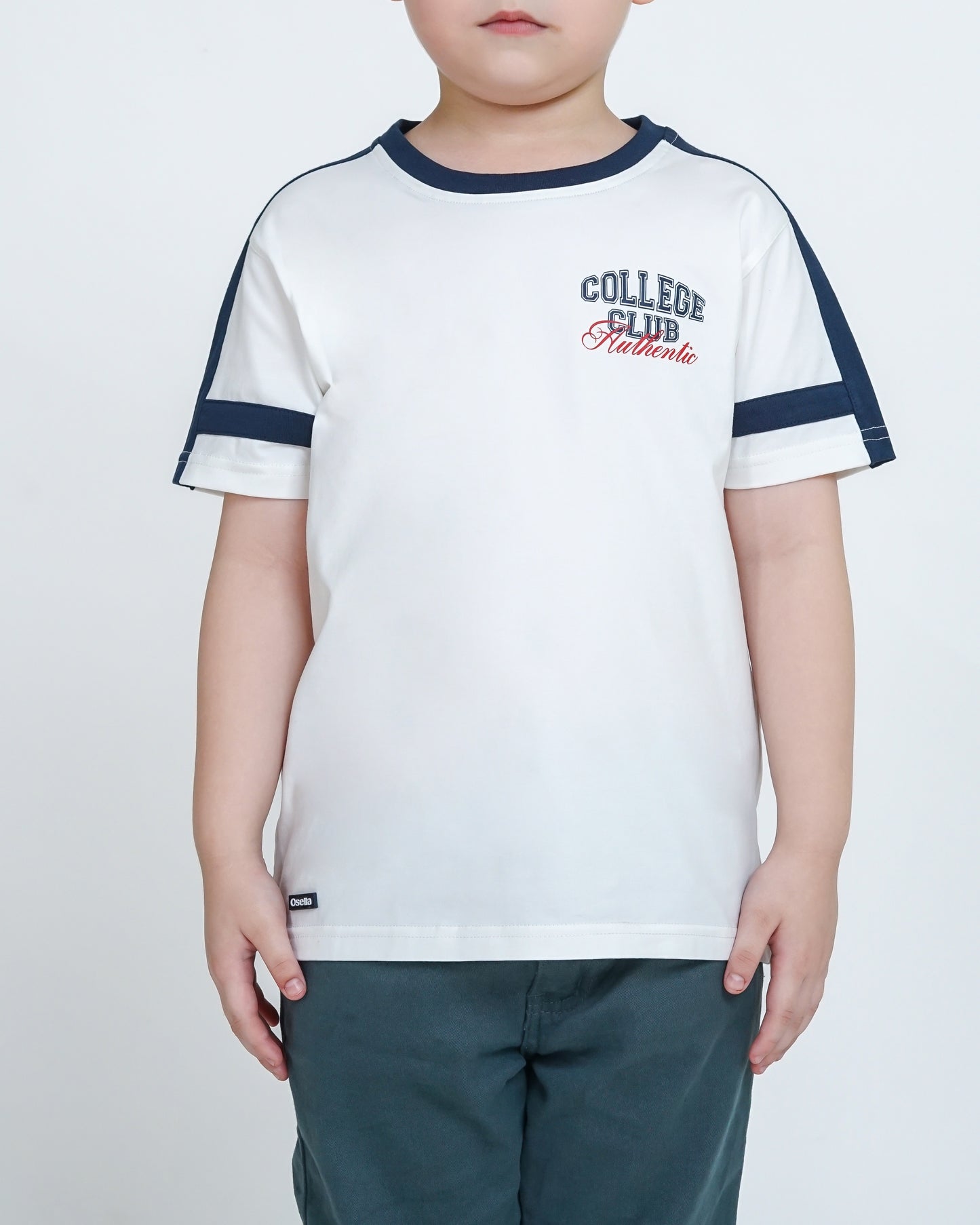 Osella White T-Shirt With Red Detailing
