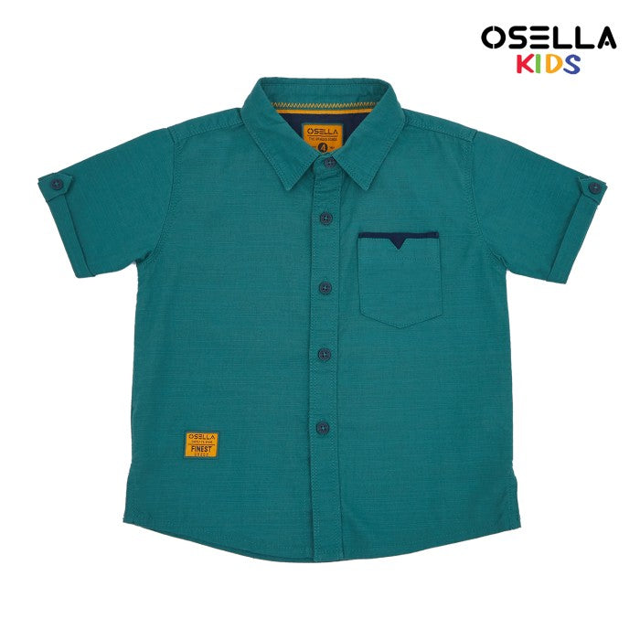 [NEW] Osella Rayyan Solid Collared Short Sleeve Shirt 22325001 | Kemeja Lengan Pendek Anak Laki-Laki