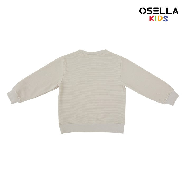 [NEW] OSELLA ASHER SWEATSHIRT WITH POCKET IN BEIGE 2212500238 | Sweater Anak laki-laki Lengan Panjang