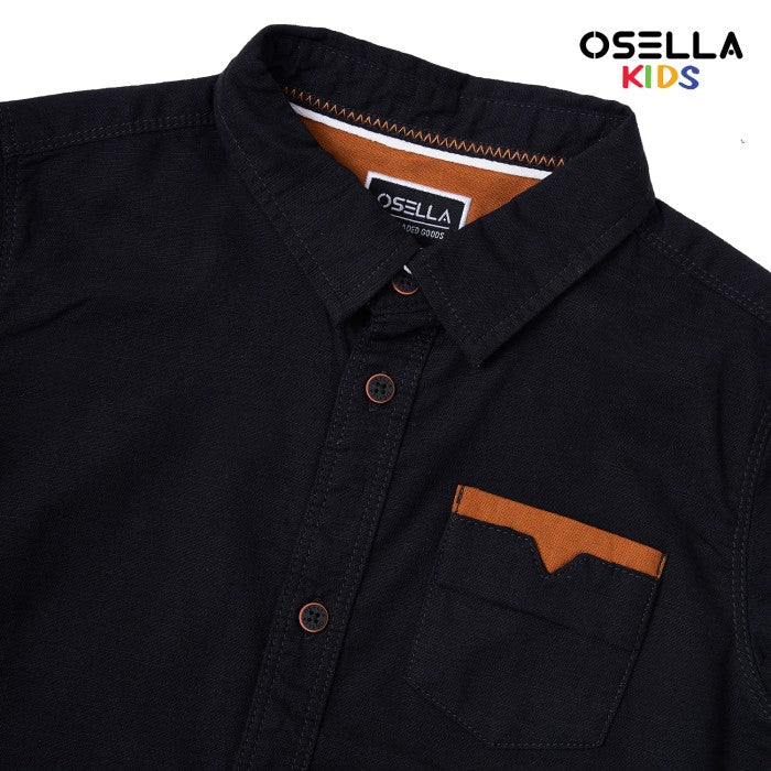 [NEW] Osella Rayyan Solid Collared Short Sleeve Shirt 22325001 | Kemeja Lengan Pendek Anak Laki-Laki