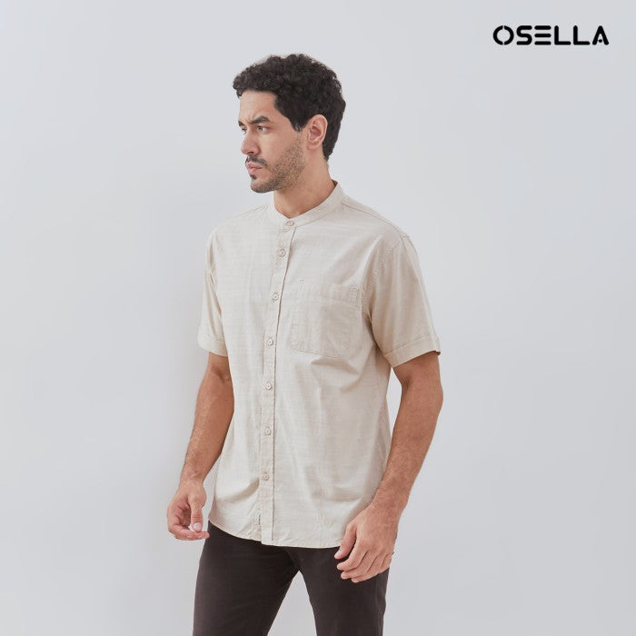 [NEW] Osella Solid Shanghai Collared Short Sleeve Shirt 2032520 | Kemeja Pria Lengan Pendek