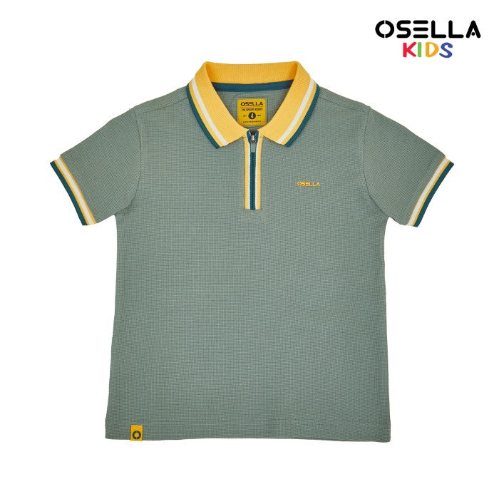 [NEW] Osella Alden Zip Up Polo Shirt 22215001 | Kaos Polo Basic Anak Laki Laki