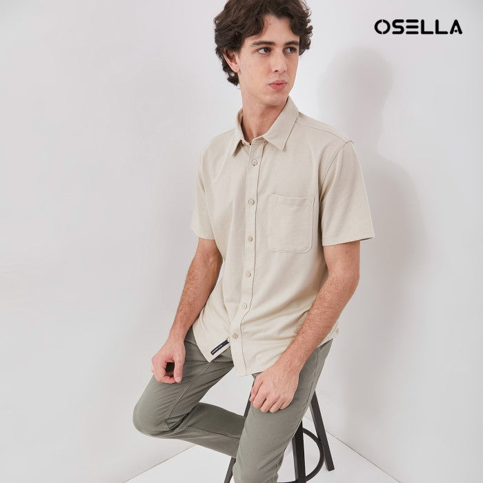 [NEW] OSELLA COTTON KNIT SHORT SLEEVE SHIRT 2032500638