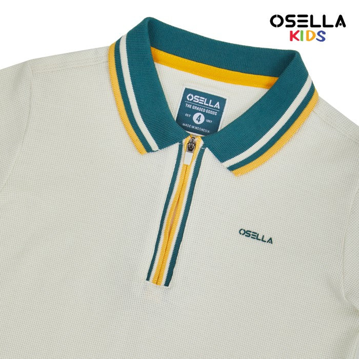 [NEW] Osella Alden Zip Up Polo Shirt 22215001 | Kaos Polo Basic Anak Laki Laki