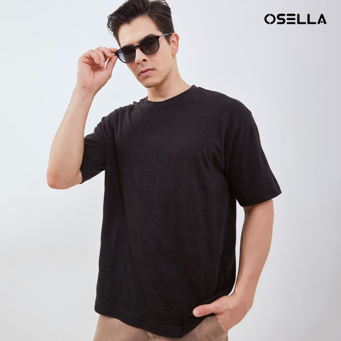 [New] Osella Textured Relaxed Fit T-Shirt 20715017 | Kaos Basic Laki Laki Lengan Pendek
