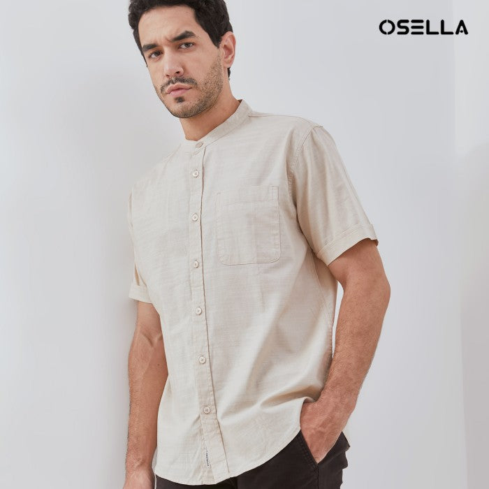 [NEW] Osella Solid Shanghai Collared Short Sleeve Shirt 2032520 | Kemeja Pria Lengan Pendek