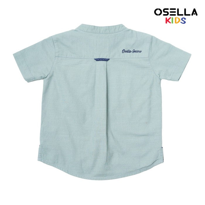 [NEW] Osella Zayd Solid Shanghai Collared Short Sleeve Shirt 2232520364