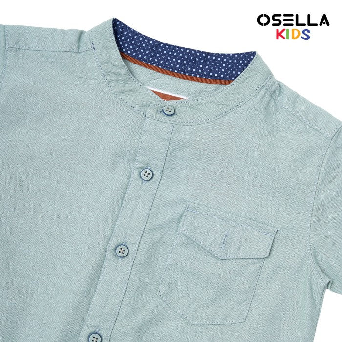 [NEW] Osella Zayd Solid Shanghai Collared Short Sleeve Shirt 2232520364