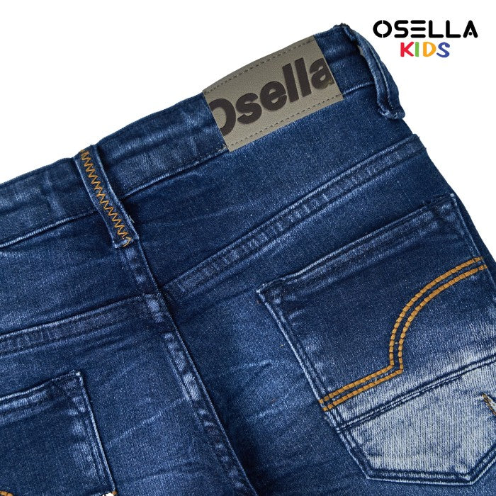 [NEW] Osella Lexy Denim Long Pants in Dark Washed With Destroy Detailing 228O5004A3 | Celana Jeans Panjang Anak Laki Laki