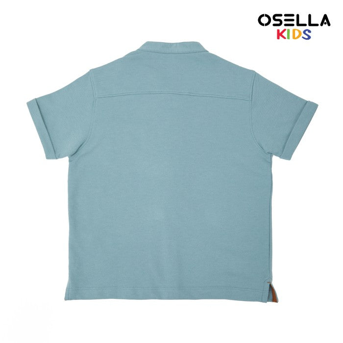 [NEW] OSELLA MASON SHORT SLEEVE SHANGHAI COLLAR KNIT SHIRT  22325207 | Kemeja Anak Laki-laki Lengan Pendek