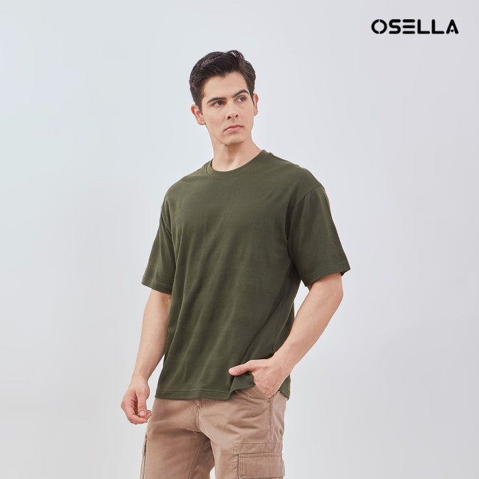 [New] Osella Textured Relaxed Fit T-Shirt 20715017 | Kaos Basic Laki Laki Lengan Pendek
