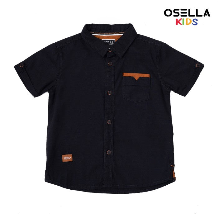 [NEW] Osella Rayyan Solid Collared Short Sleeve Shirt 22325001 | Kemeja Lengan Pendek Anak Laki-Laki