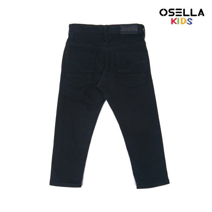 [NEW] Osella Jaden Slim Fit Long Denim Pants In Black 228O500143 | Celana Panjang Jeans Anak Laki Laki
