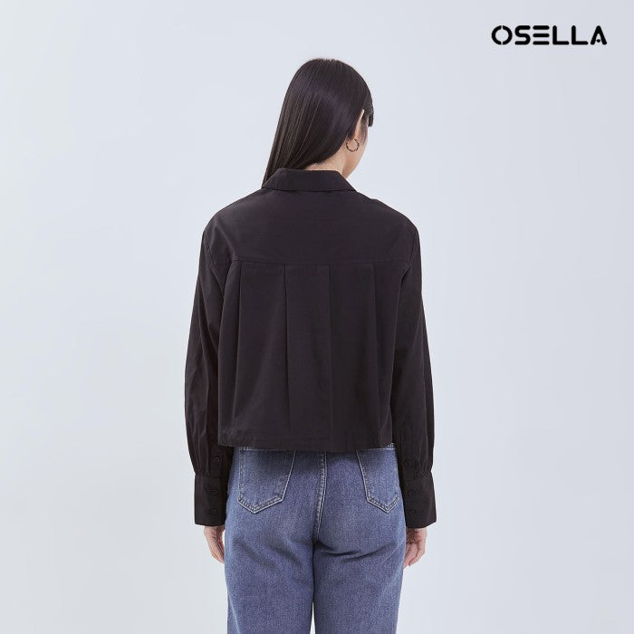 [NEW] OSELLA CALLIE CROPPED SHIRT WITH PLEATED DETAILING 21375011